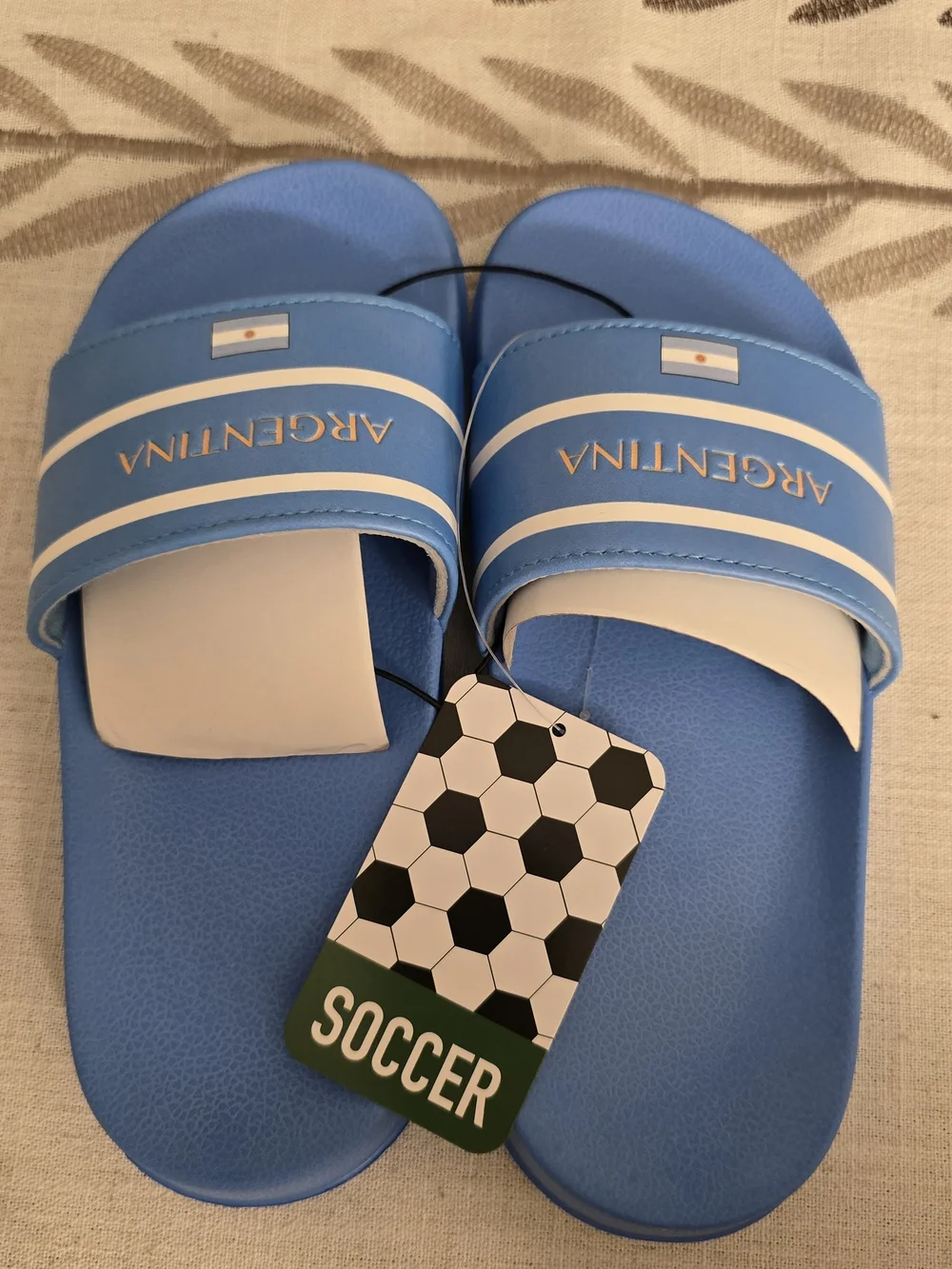 Kids Soccer Fan FIFA Slide Sandals – Argentina Size 2/3 Kid Youth